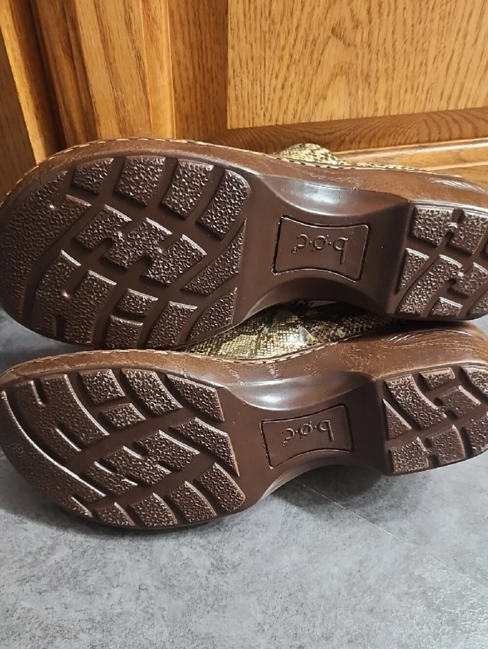boc Men's Snakeskin-Print Slip-On Loafers in Brown and Black